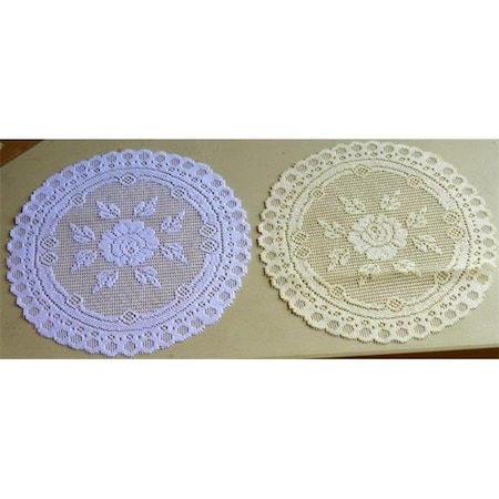 Tapestry Trading Tapestry Trading 652I12 12 in. European Lace Doily; Ivory 652I12